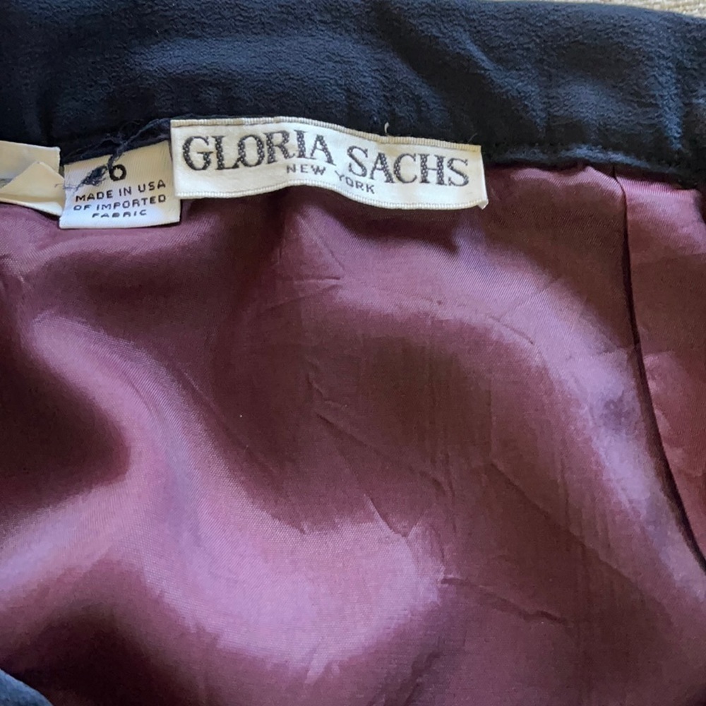 Vintage Gloria Sachs New York pleated skirt Color Blue Size 6 - Picture 2 of 3
